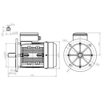 Silnik elektryczny jednofazowy 3,0kW 2800 obr/min. 100B5
